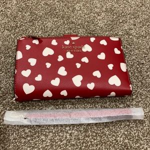 Kate Spade Staci Heart Pop Print Boxed Phone Wallet Wristlet